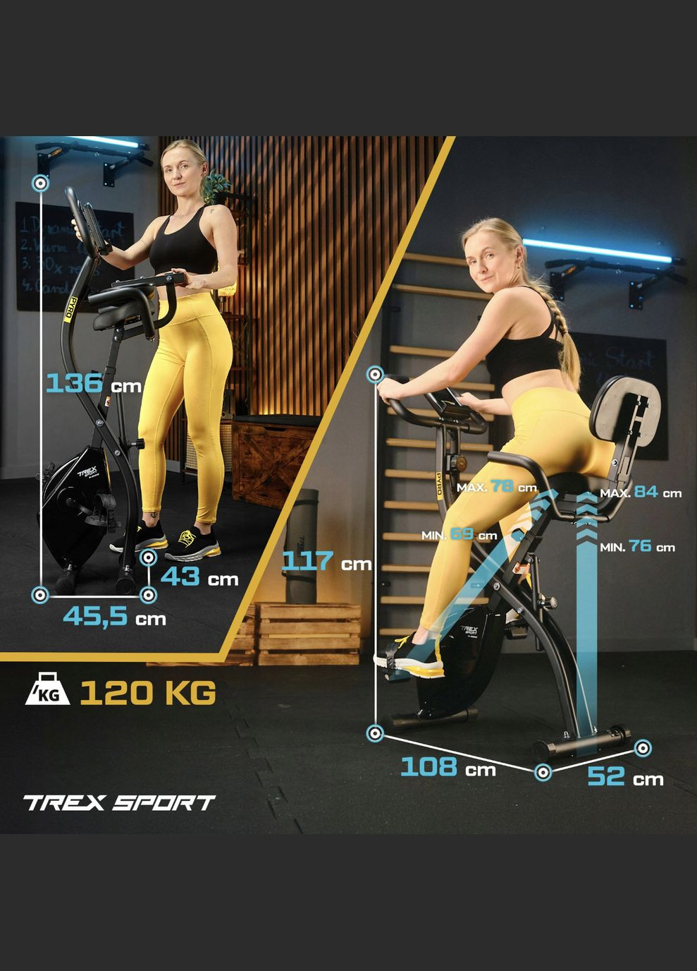 Велотренажер TX-360XB PYRO магнитный черный TREX Sport (301865827)