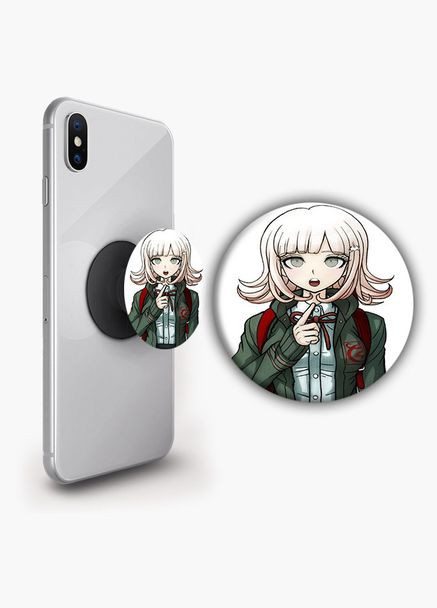 Тримач для телефону PopSockets Аніме Данганромпа #01 Чорний No Brand (304502992)