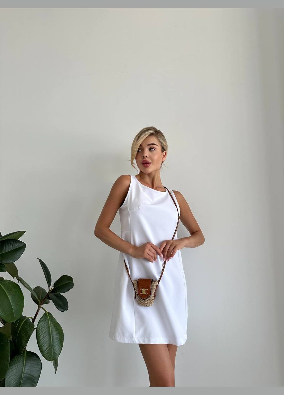 Білий ділова, кежуал сукня No Brand однотонна