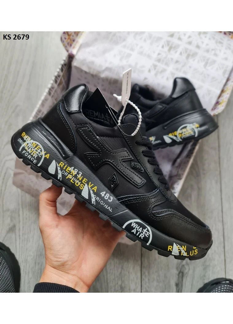 Чорні літні кросівки premiata mick black преміата No Brand