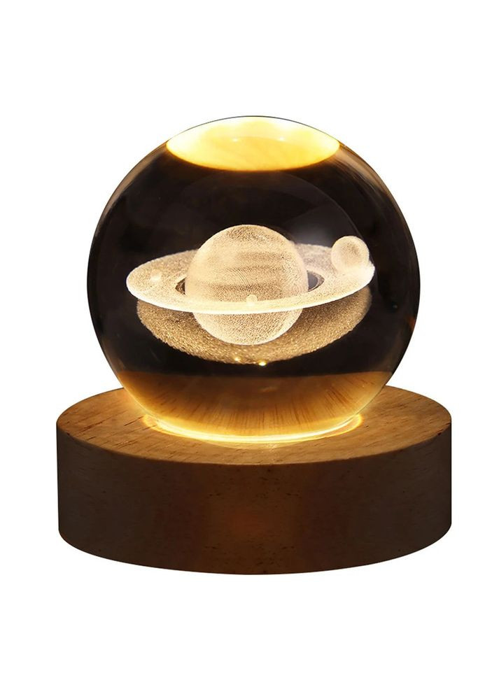 Декоративный 3D-ночник хрустальный шар Saturns 3DTOYSLAMP (365722001)