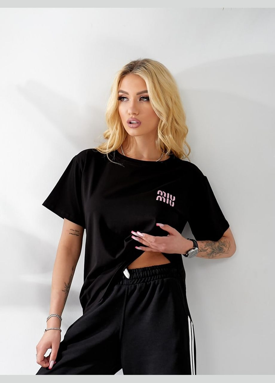 Жіноча футболка з вишивкою "MIU MIU" Avanti - (332621018)