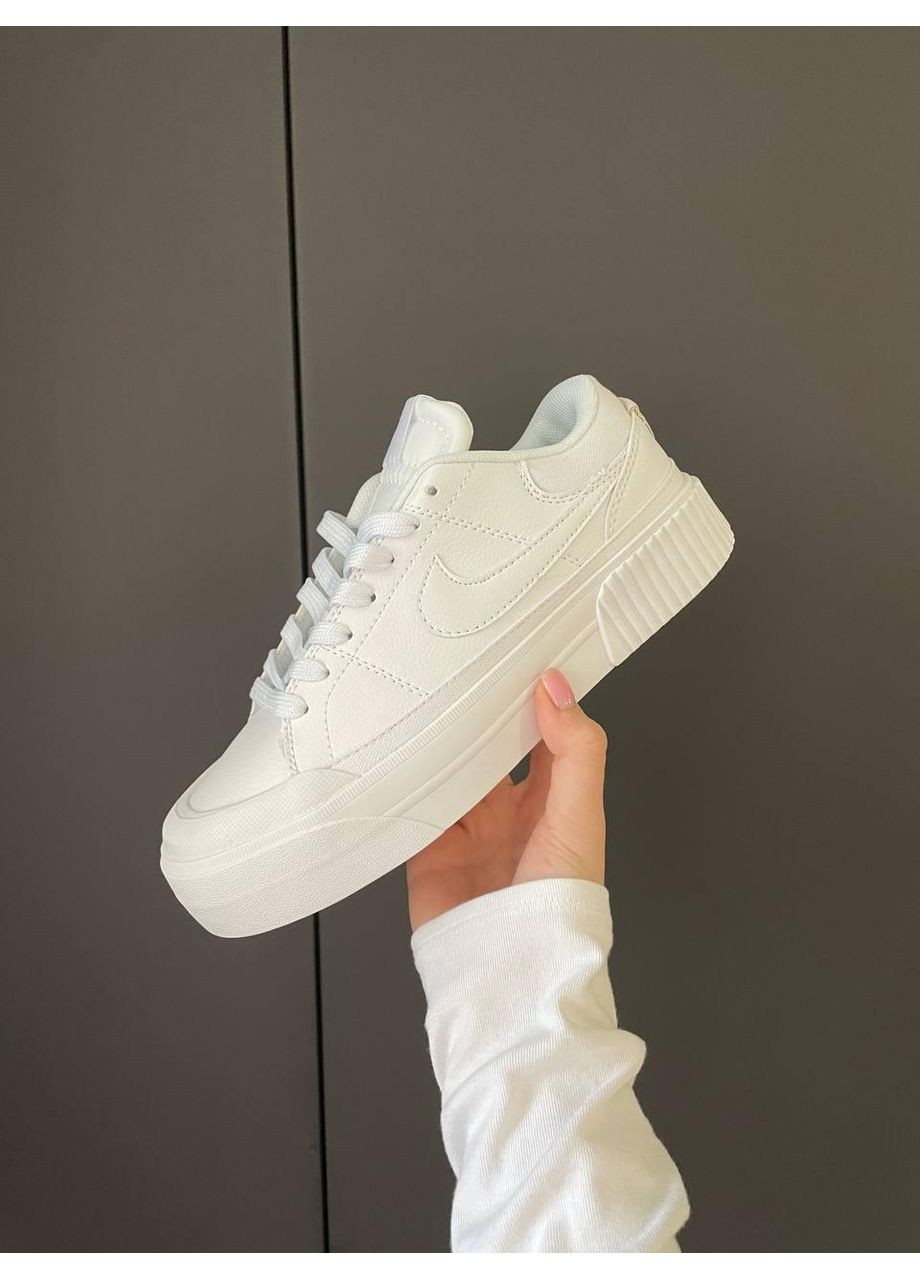 КРОССОВКИ ЖЕНСКИЕ NIKE COURT LEGACY WHITE НАЙК КОУРТ ЛЕГАСИ No Brand белые демисезоны (368862464)