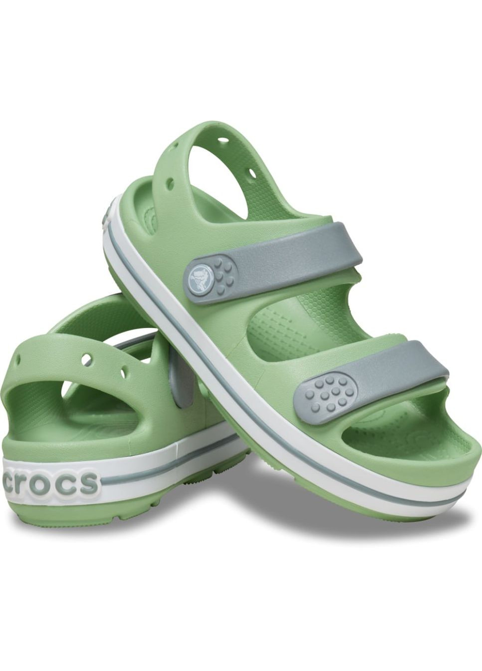Салатовые крокс крокбенд сандали детские toddler crocband™ cruiser sandal Crocs