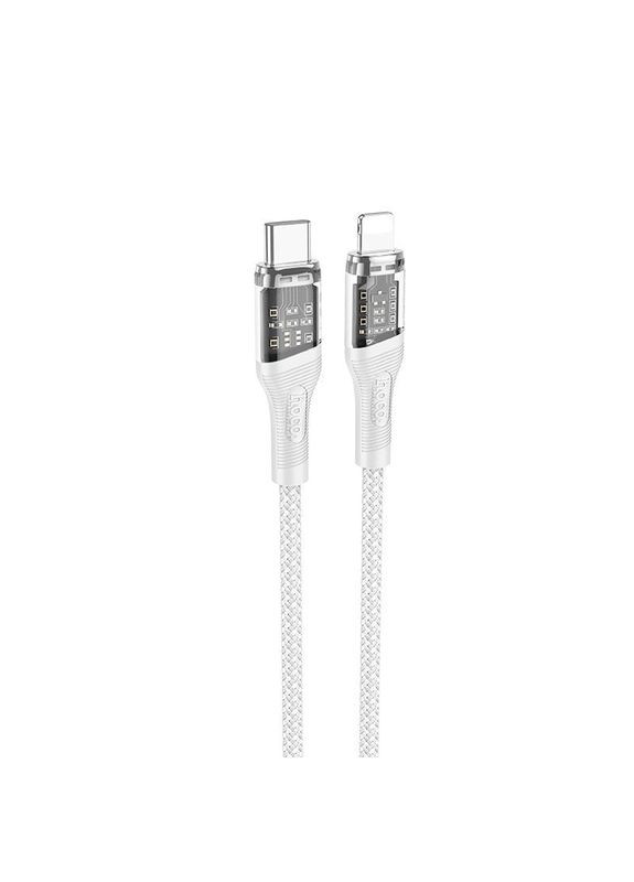 Кабель TypeC to Lightning Transparent Discovery Edition PD charging data cable U111|1.2m, 20W| Hoco (279825978)