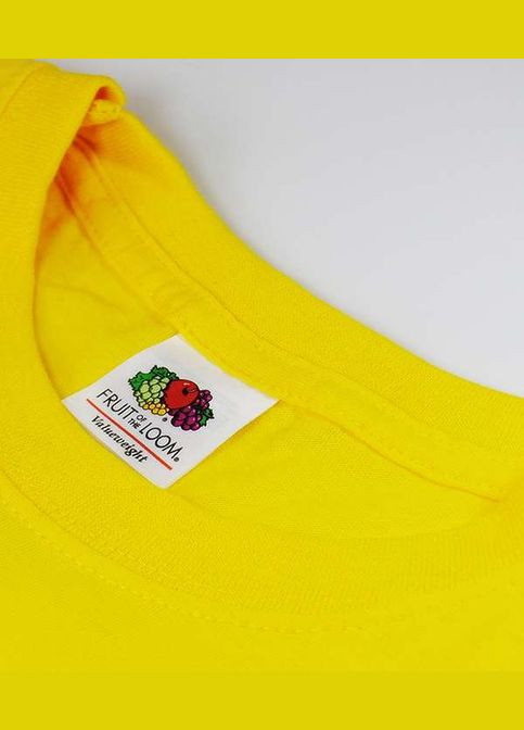 Желтая футболка мужская original t ярко-желтый (0610820k2xl) с коротким рукавом Fruit of the Loom