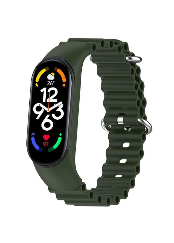 Ремешок Ocean Band для Xiaomi Mi Band 3/4/5/6/7 Dark Olive No Brand (361078279)