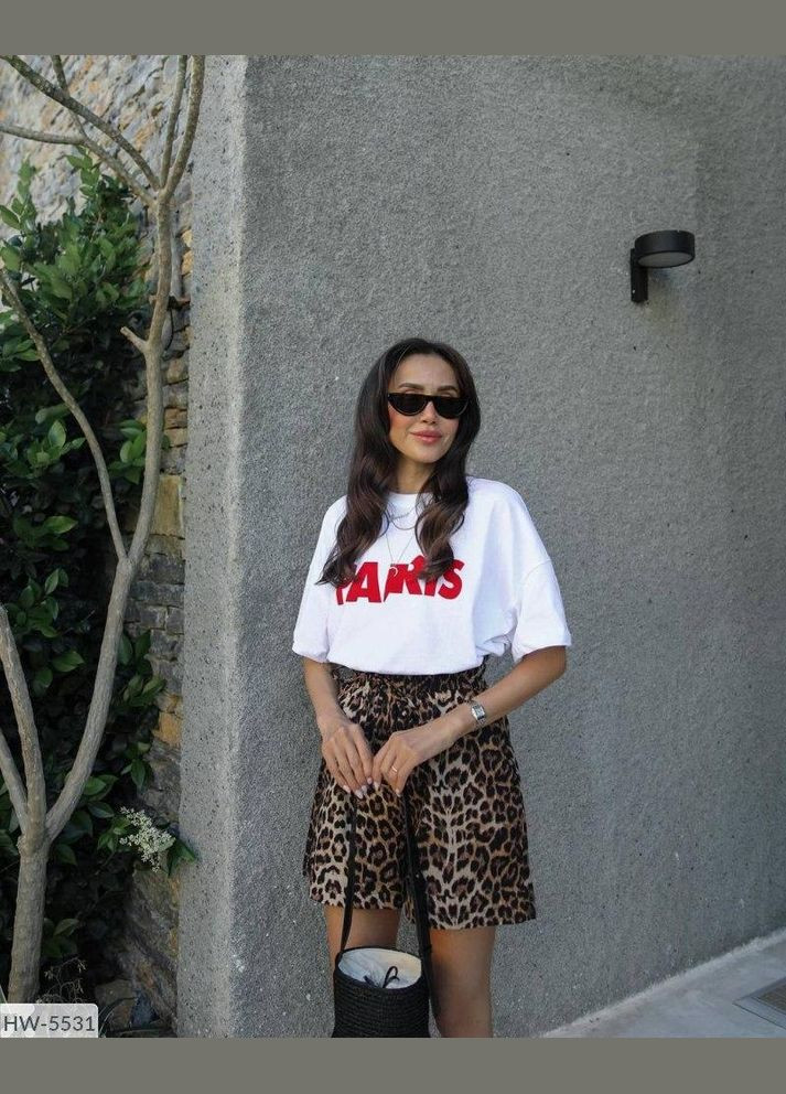 Шорти жіночі з високою посадкої та леопардовим принтом JUGO LIKE №0442 (298294959)