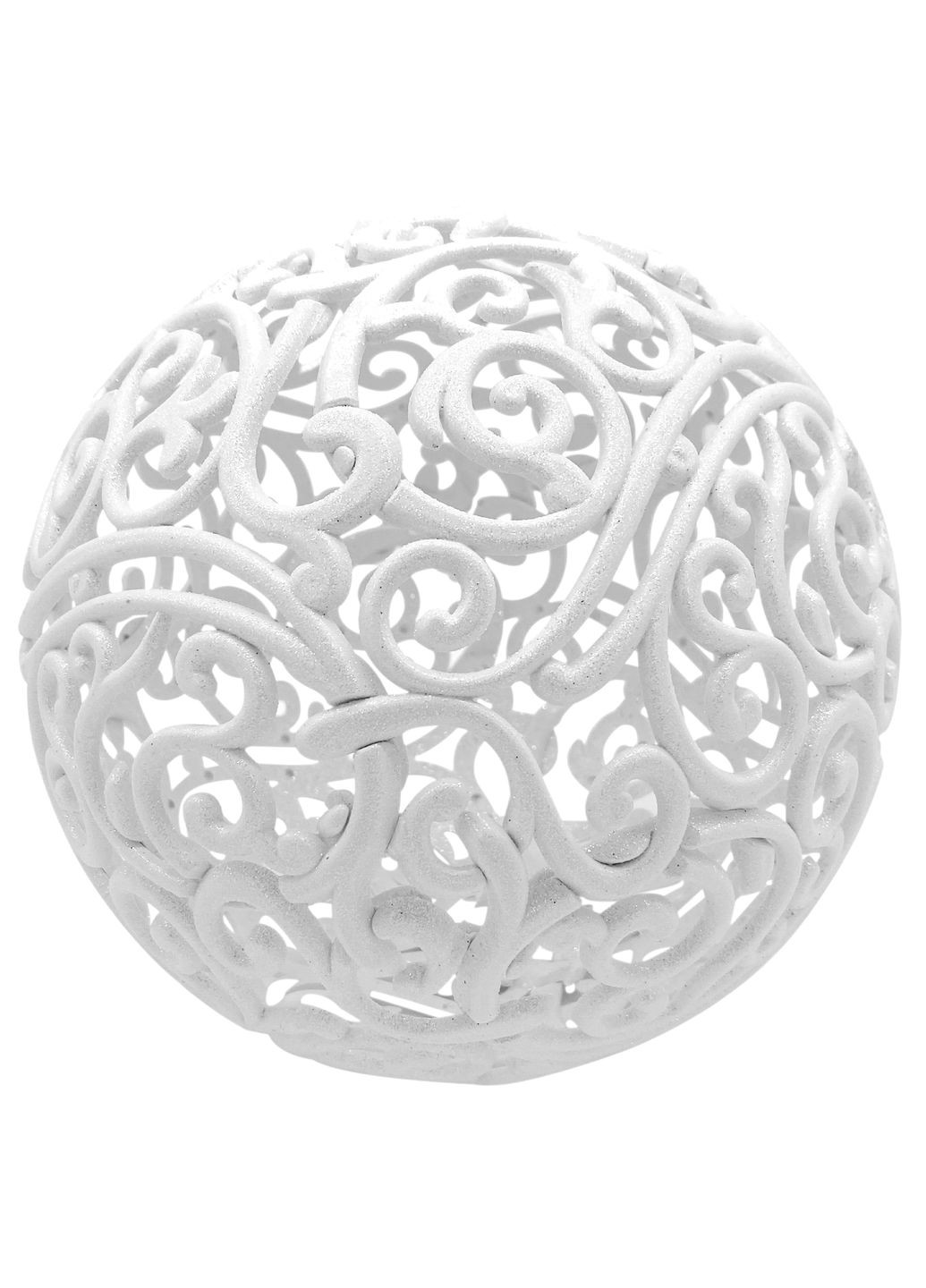 Ялинкова ажурна куля 20 см білий MIS LT (365628302)