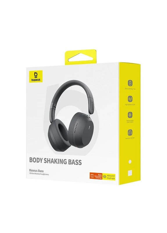 Накладні бездротові навушники Baseus Bass 35 Max Bluetooth 5.3 до 50 год Twilight Grey No Brand (402842139)