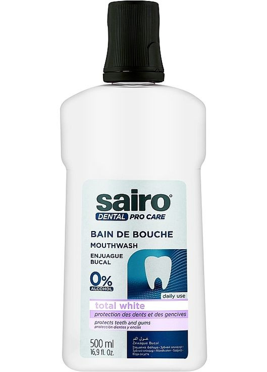 Ополаскиватель для полости рта с эффектом отбеливания Total White Mouthwash 500ml (1325414-31512128) Sairo (368665581)