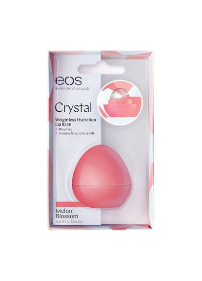 Бальзам для губ Crystal Lip Balm Melon Blossom Цветущая дыня (7 г) EOS (278773633)