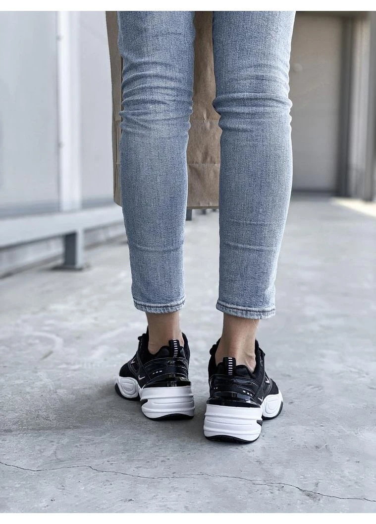 Білі літні кросівки nike m2k tekno black white pilogo найк м2к текно No Brand