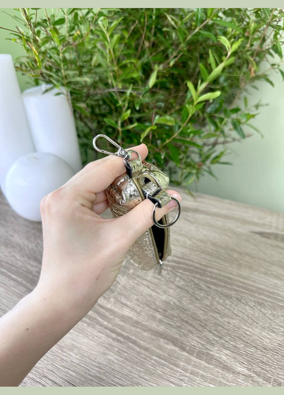 Ключница кожаная для обычных ключей на змейке с карабином VI&VA (299383309)