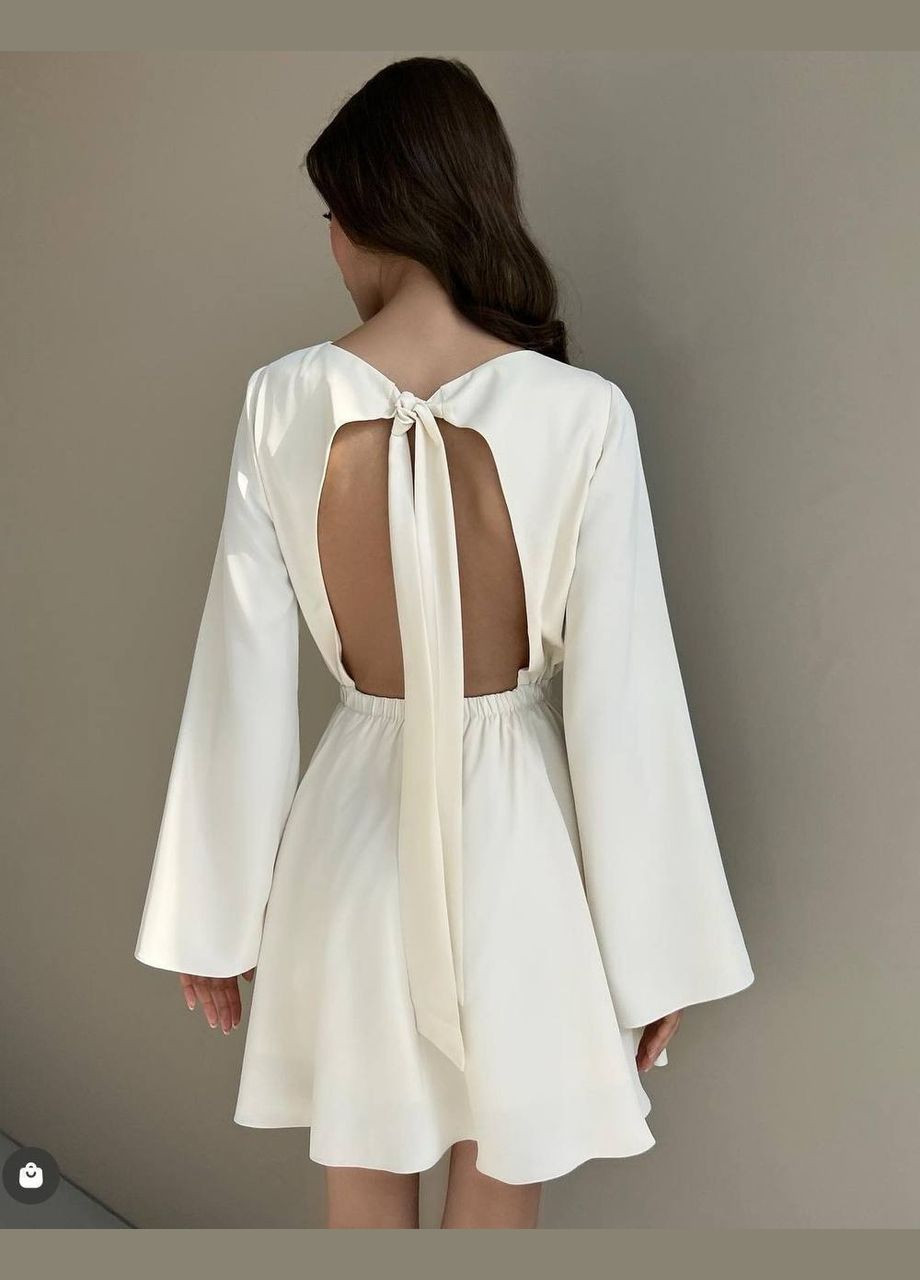 Молочное платье Garna однотонное