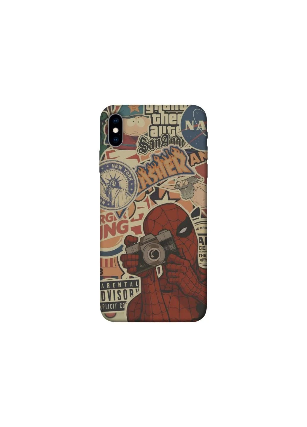 Чохол на Apple iPhone X (5.8") Retro collage ver.3 Frontalka (354208271)