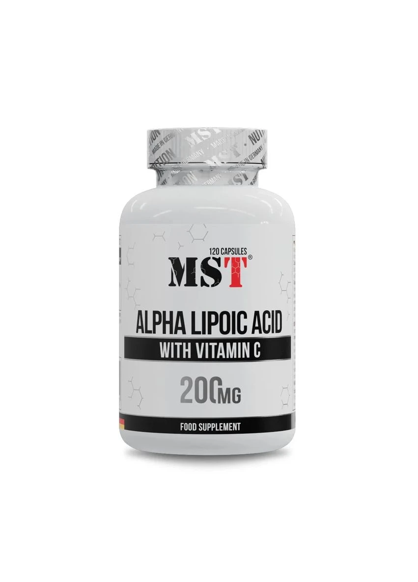 Альфа-липоевая кислота Alpha Lipoic Acid with Vitamin C 200 мг 120 капсул MST (361115779)