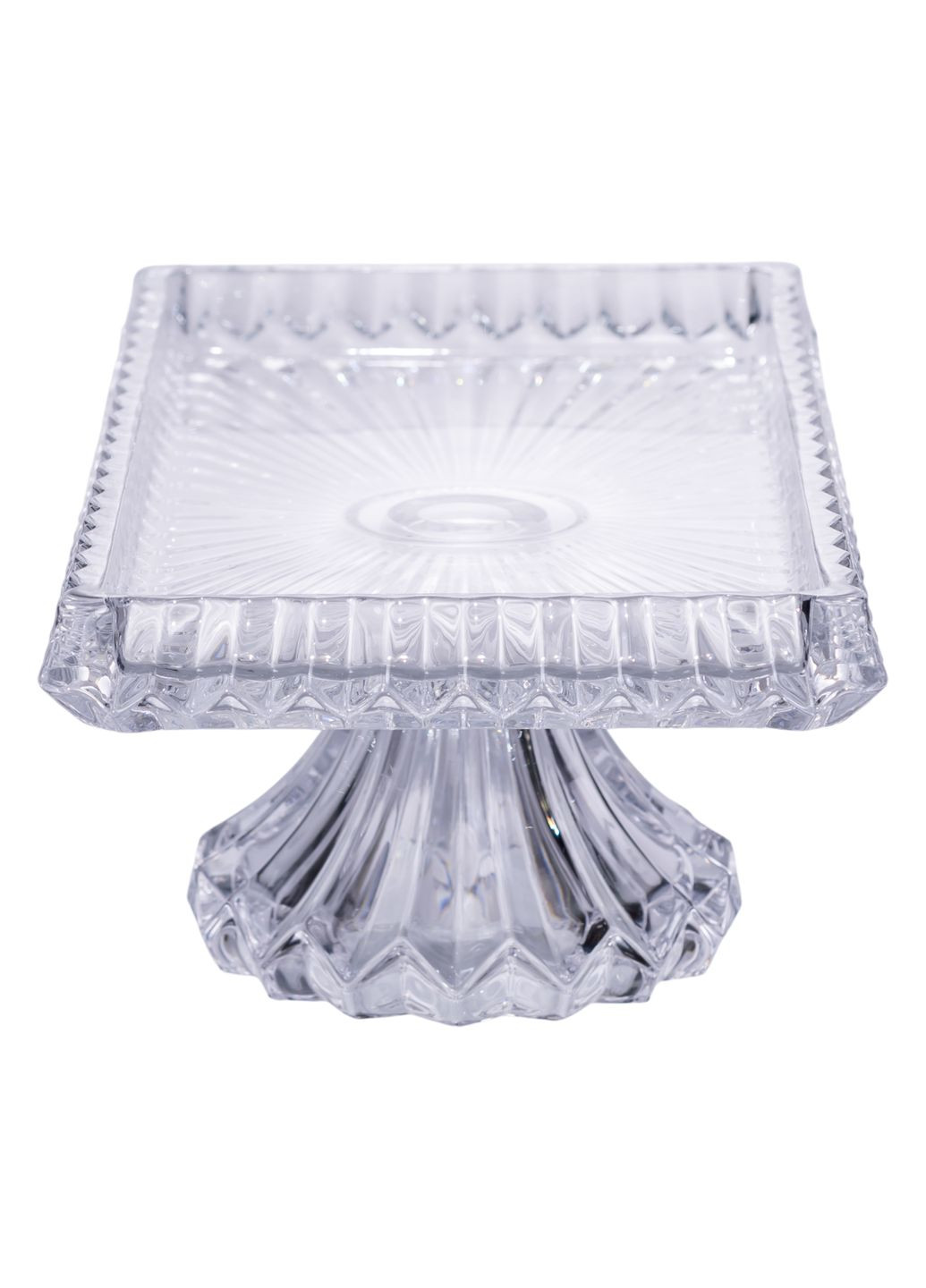 Фруктовниця на ніжці із товстого скла 33*17*13.5 см прямокутна Yiwu (362474116)