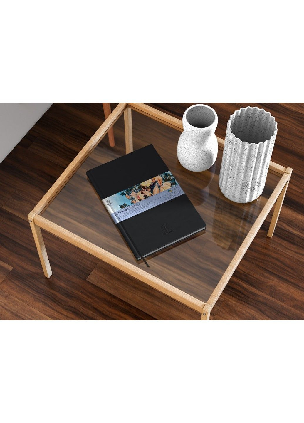 Скетчбук для скетчінга А4 48 аркушів (130 г/м2), білий папір, чорна обкладинка, 99IDEA9-SBSP4BL 99IDEAS (329144173)