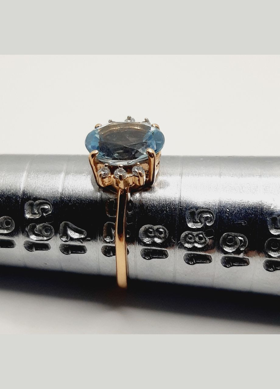 Кольцо золото 585° 2,96г. голубой топаз овал () Арніка КБ339 (305583207)