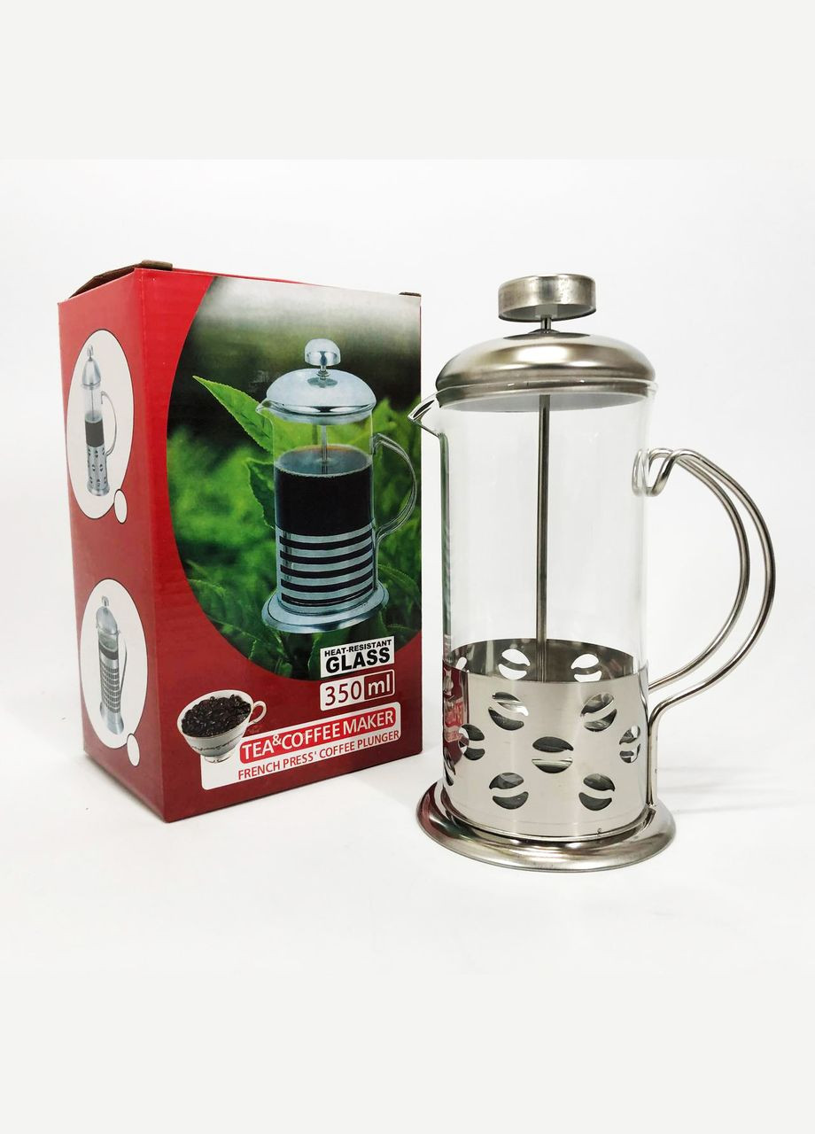 Колба френч пресс UN-1151 0.35 л, Френчпрес, Чайник самовар стеклянный, Заварник UK-416 для трав Unique (349512009)