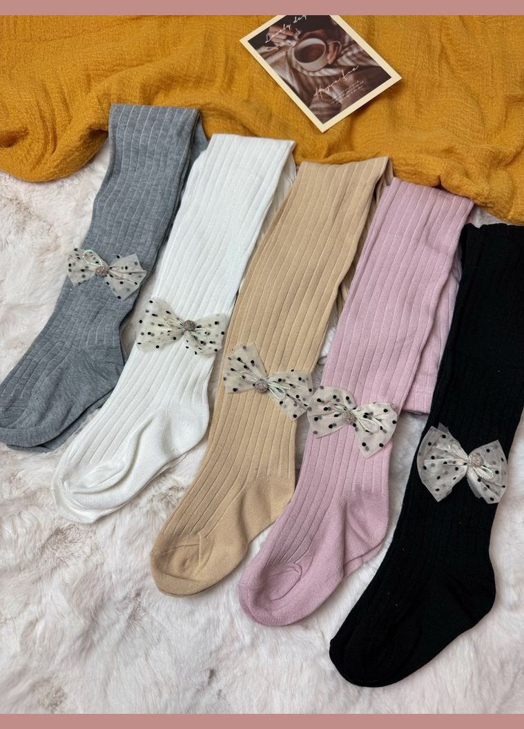 Колготки для девочки с бантиком черный 10663 No Brand (315319373)