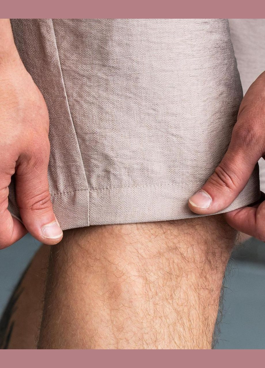 Лляні чоловічі чорні шорти на кожен день Oversize, літні зручні шорти на резинці Intruder (345747627)