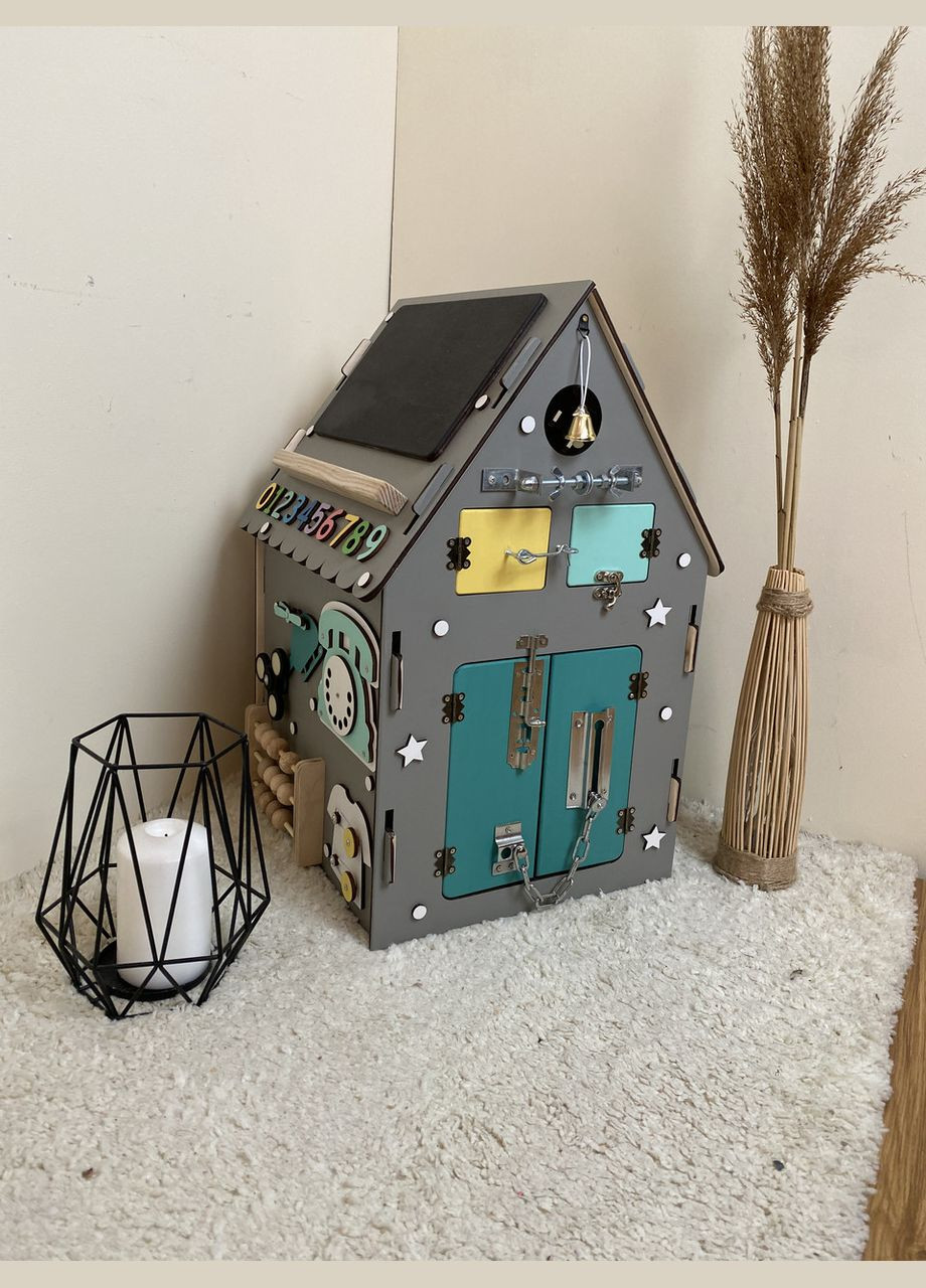 Бизидомик, бизихаус, бизихатка развивающая деревянная игрушка 30х30х50 см No Brand (355890466)