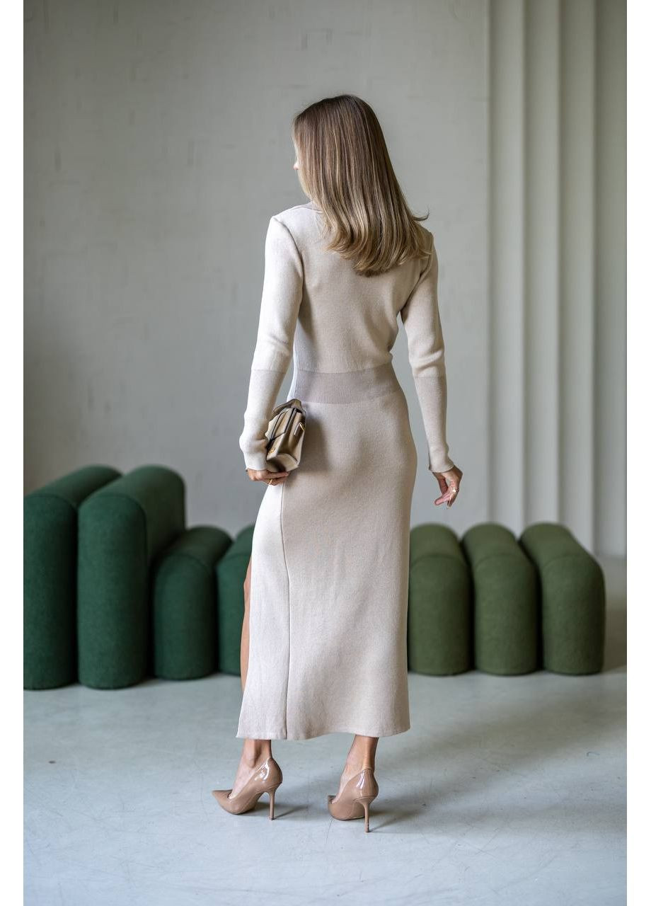 Бежева повсякденний сукня жіноча KaraMix однотонна