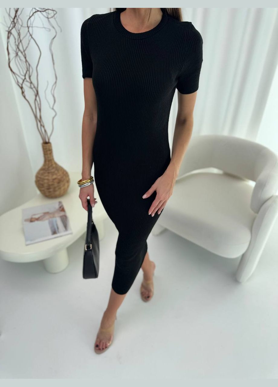 Чорна повсякденний сукня No Brand однотонна