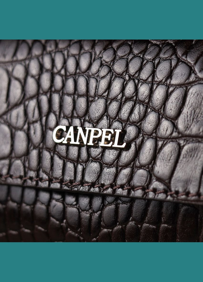 Клатч чоловічий шкіряний з тисненням під крокодила 21561 Коричневий Canpellini (302008526)