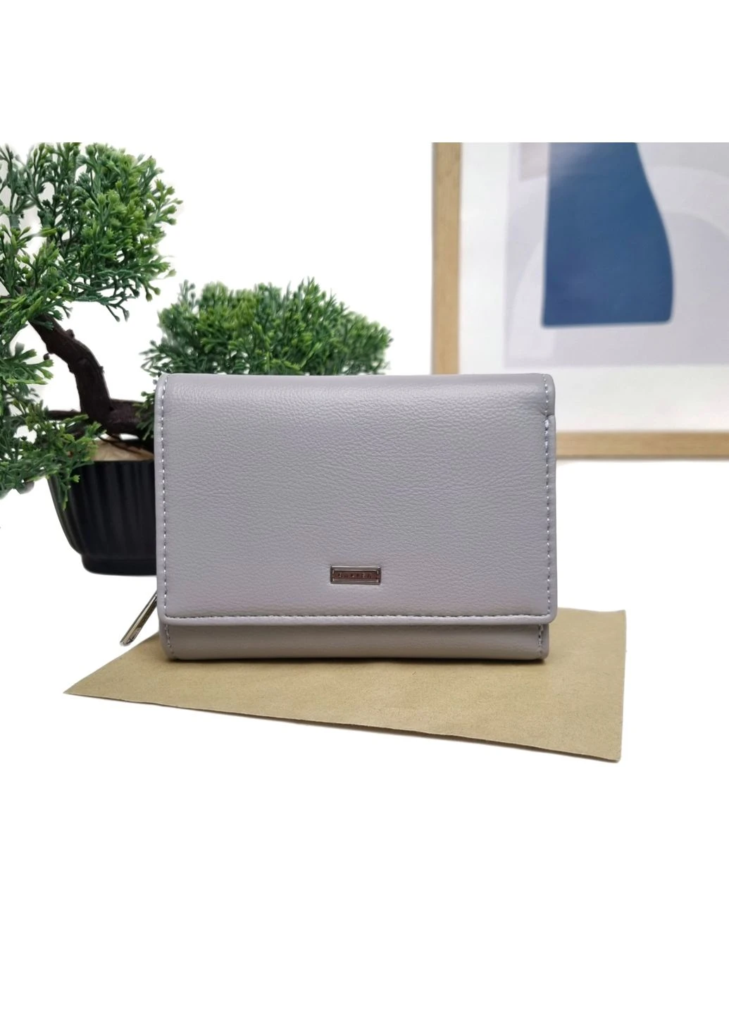 Кошелёк на магните искусственная кожа X6602-125 grey Balisa (376387592)