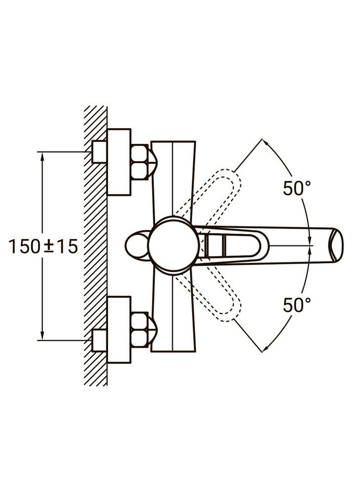 Смеситель HK Ø35 для ванны гусь прямой 150мм диверт. плагин картриджный HK-2C130C (9732210) AQUATICA (365596700)