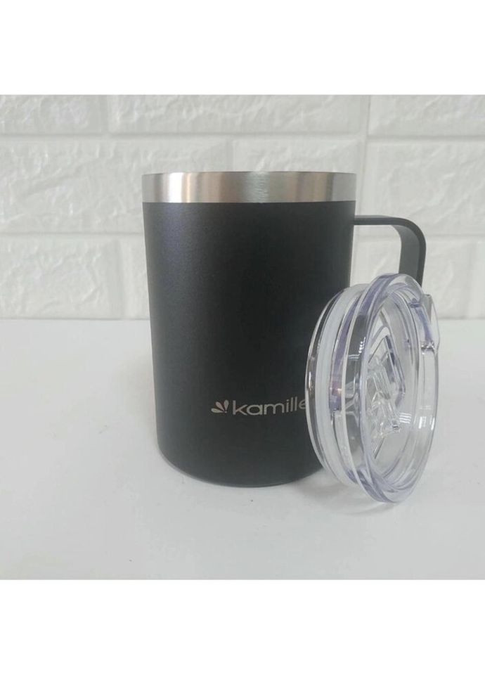 Термокружка KM-2159 360 мл чорна Kamille (335882992)