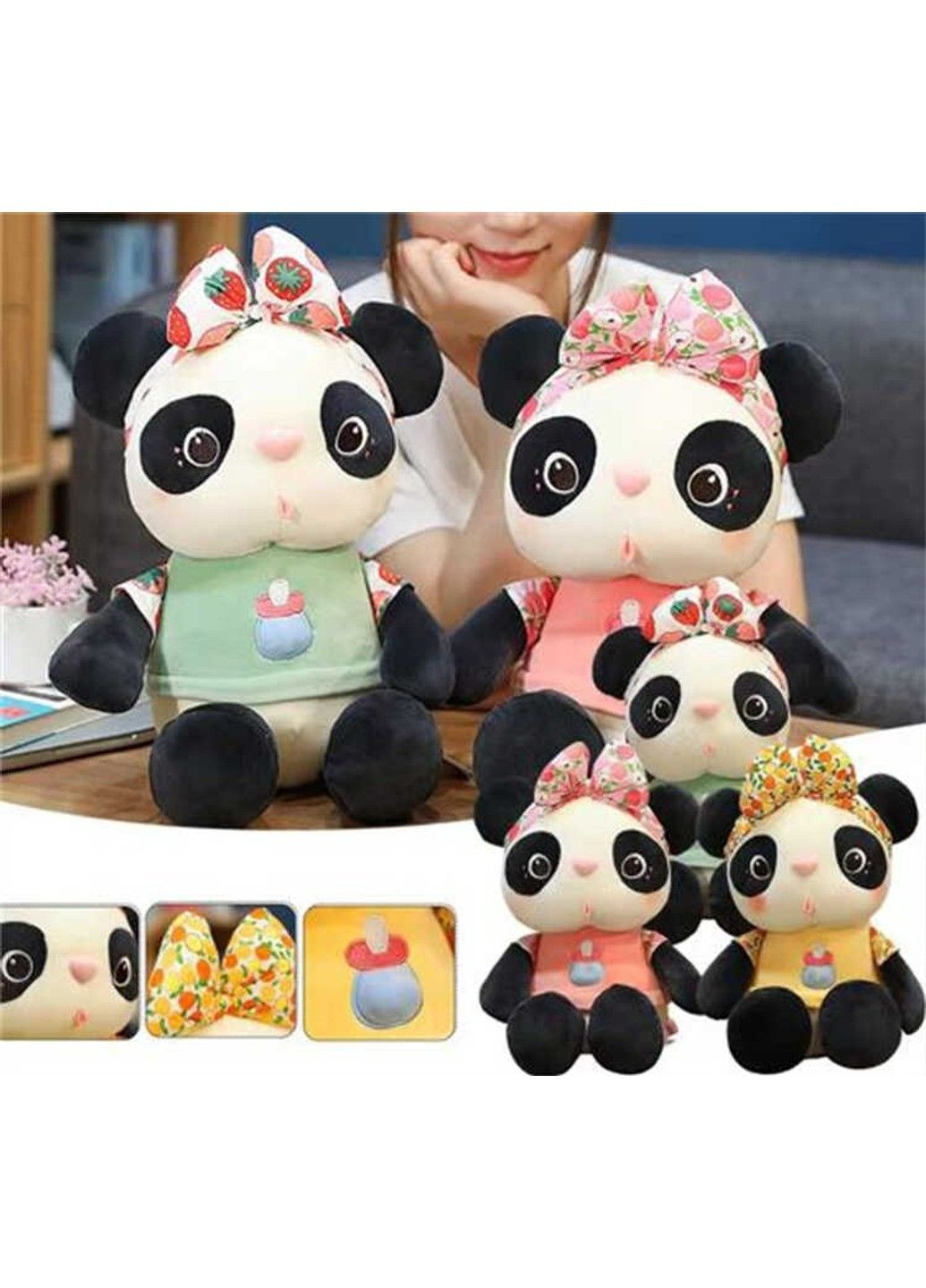 Мягкая игрушка M 14587 (50) панда, высота 43 см No Brand (305063346)