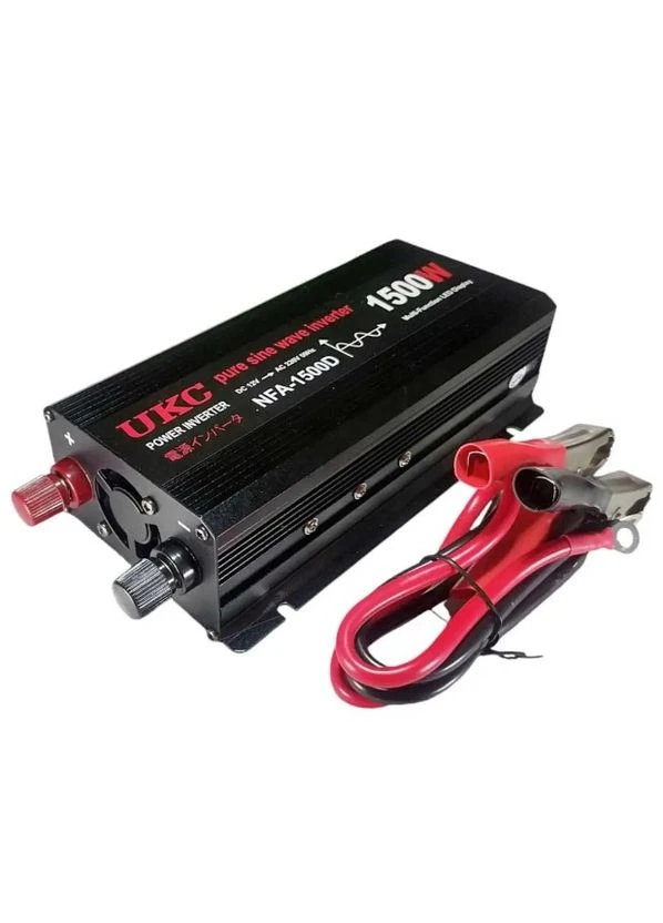 Инвертор для автомобильных аккумуляторов 12V 220V 1500W Преобразователь напряжения, Чистая синусоида UKC (305774116)