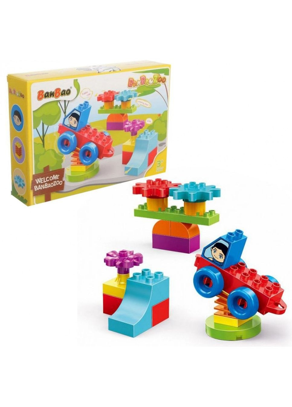 Конструктор "Большие блоки" Детская площадка (20 элм.) (9006) (BanВao) Banbao (340673613)