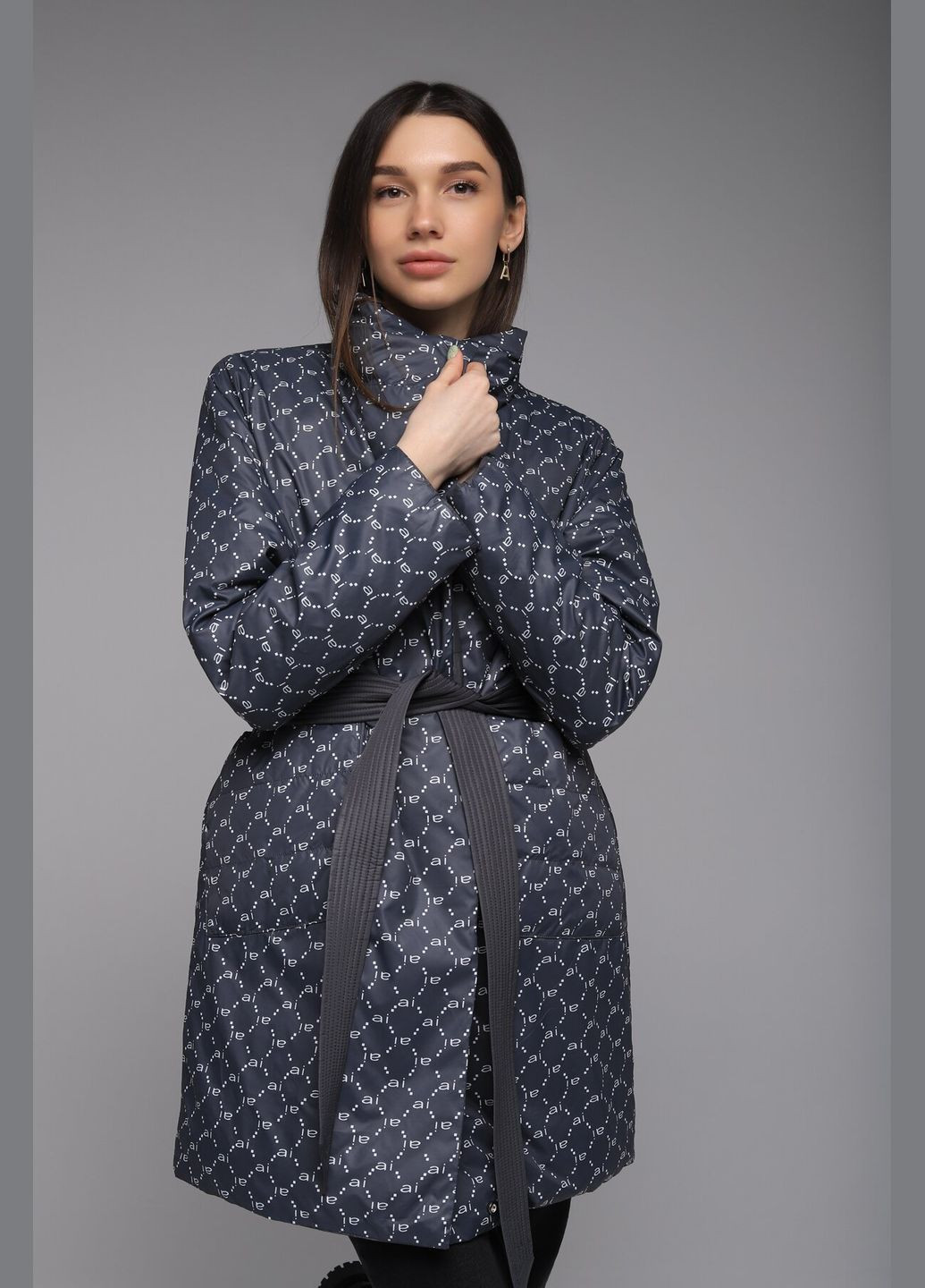 Графітова демісезонна куртка двостороння жіноча 2355 (2000989401117d) shop (2000989401117) Visdeer