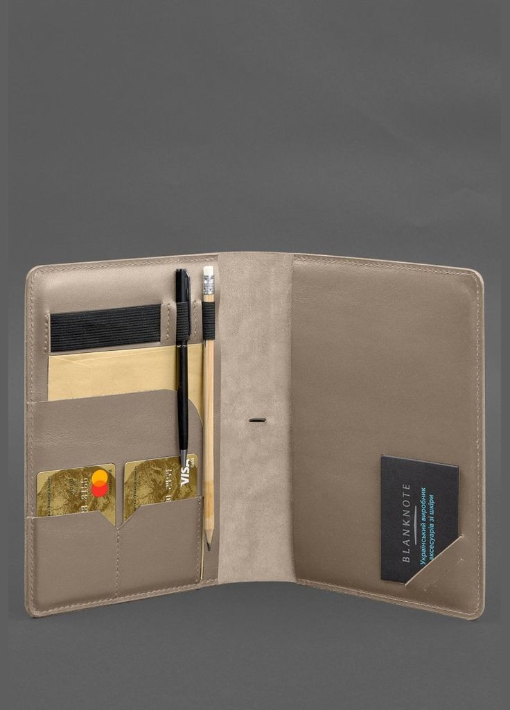 Кожаный блокнот А5 (софт-бук) 9.4 светло-бежевый (A-028799) BlankNote (328961685)