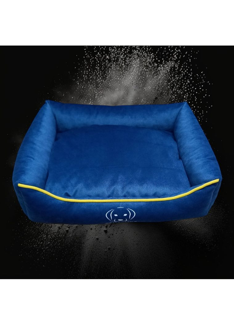Лежанка 70х55х16см з текстилю для маленьких собак та котів "Glory to Ukraine" (Жовто-блакитний) S&N Family (361204681)