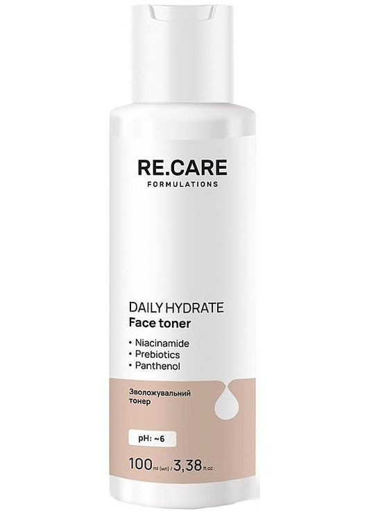 Увлажняющий тонер для лица Daily Hydrate Face Toner 100ml (1448341-33129921) Re.Care (368664451)