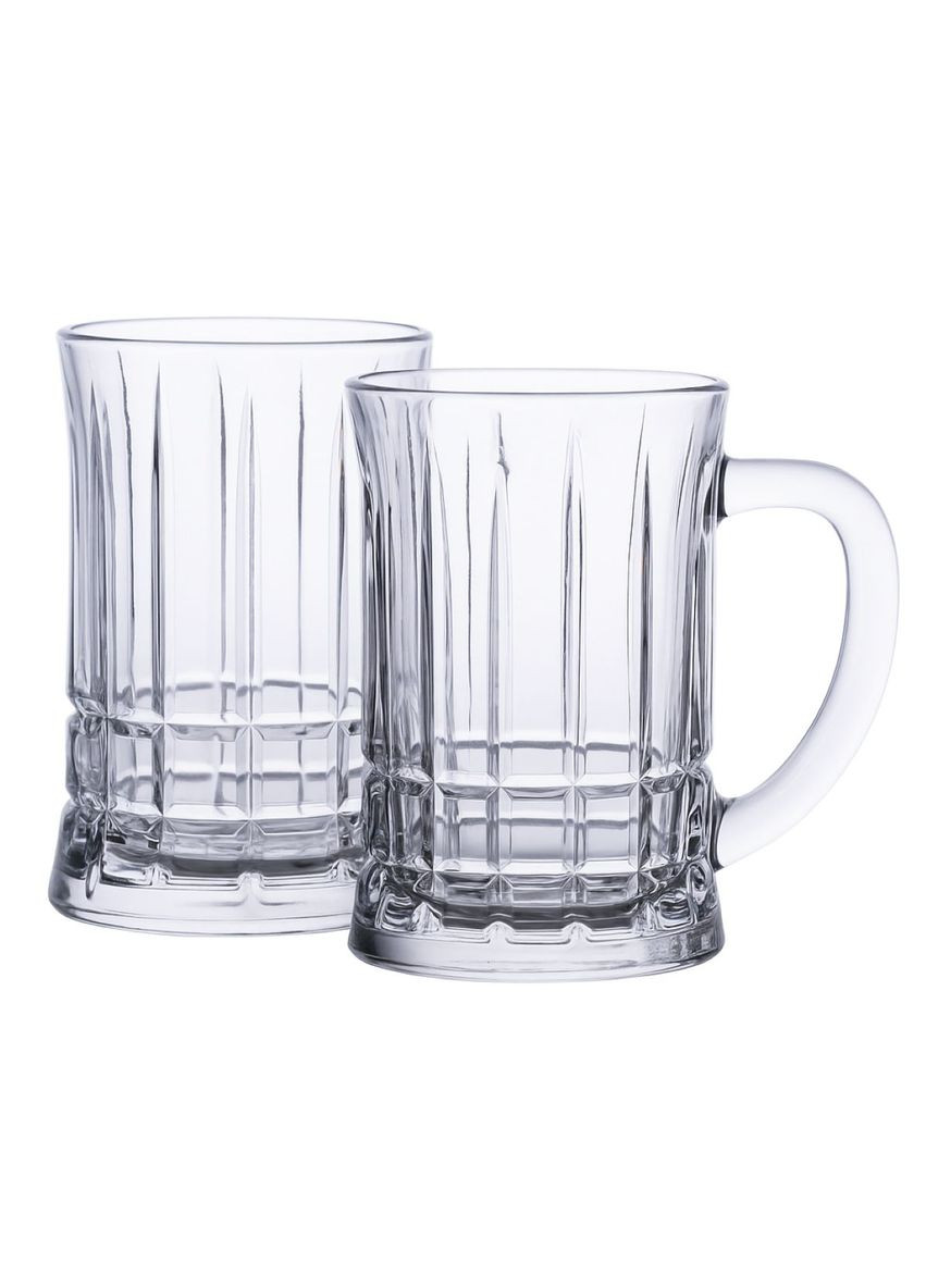 Набор пивных кружек 2 штуки по 310 мл из толстого стекла, Yiwu (361678405)