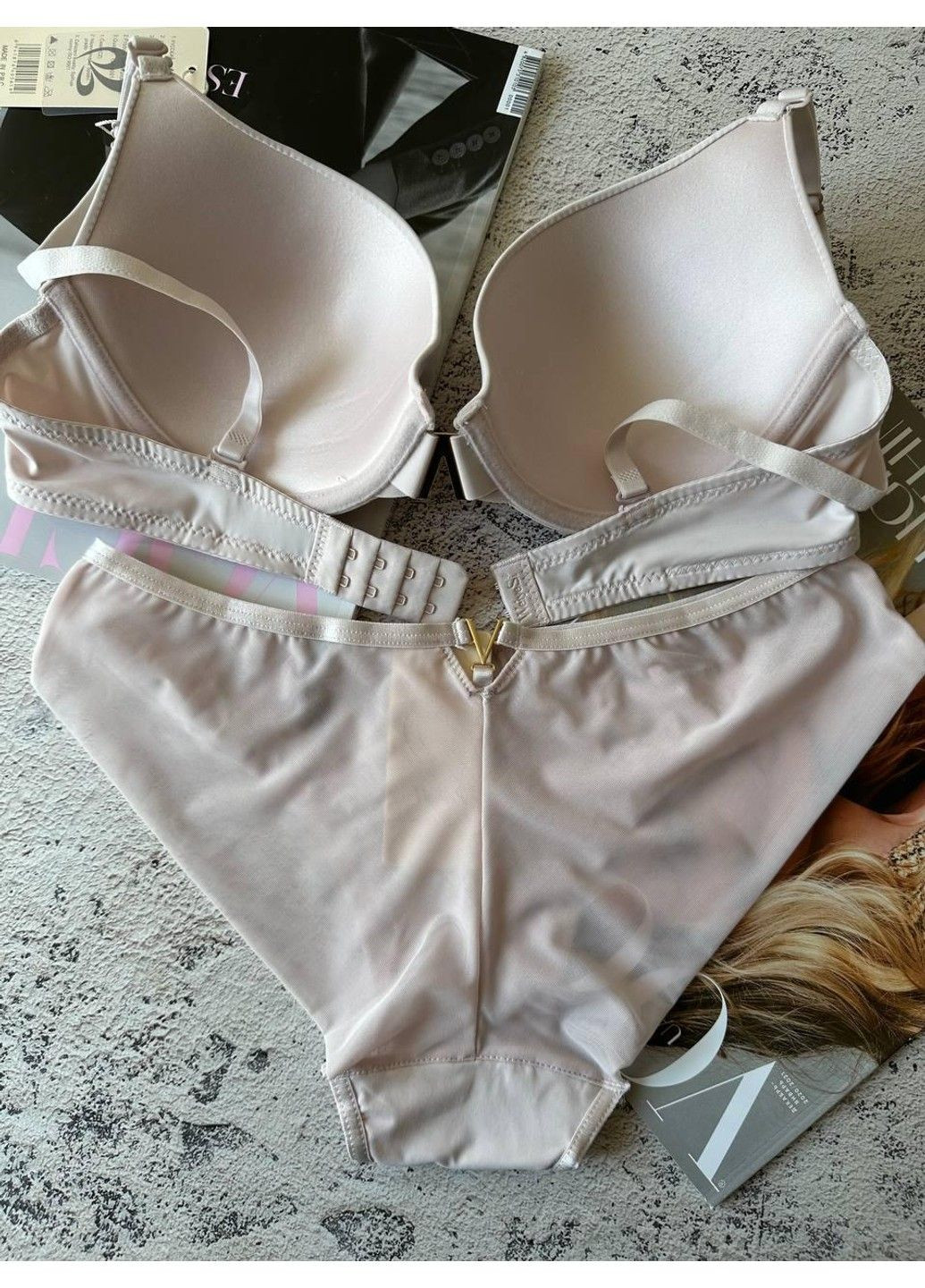 Пудровий жіноча нижня білизна комплект пудра Weiyesi