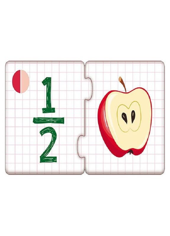 Детские развивающие пазлы-половинки "Изучаем дроби" 1214004 укр. языке Ranok Creative (330601571)