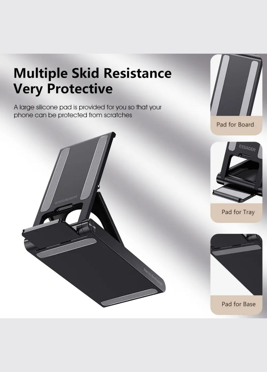 Подставка Moonlight Box Desk Stand Black универсальная под мобильный телефон Essager (327430335)
