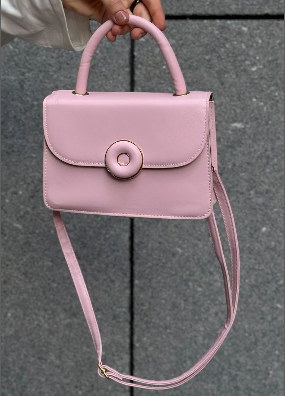 Жіноча рожева сумка 9039 крос-боді No Brand (303323008)