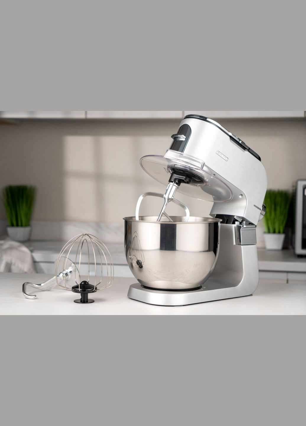 Кухонна машина 1500Вт, чаша-метал, корпус-метал, насадок-10, сріблясто-сірий Ardesto (342113970)