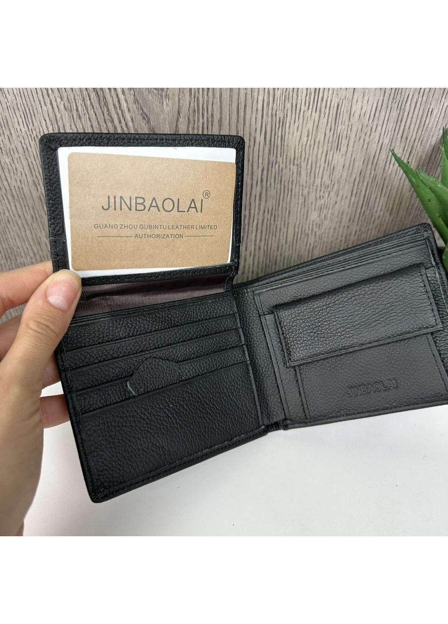 Мужской подарочный набор кожаный кошелек портмоне в деревянной коробке черный No Brand (351536651)