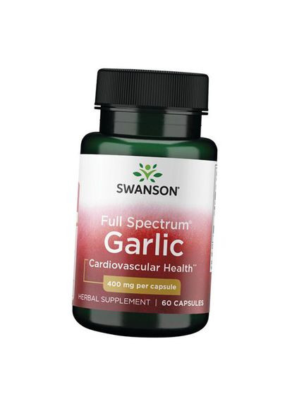 Екстракт часнику, Full Spectrum Garlic 400, 60капс (71280066) Swanson (322730321)