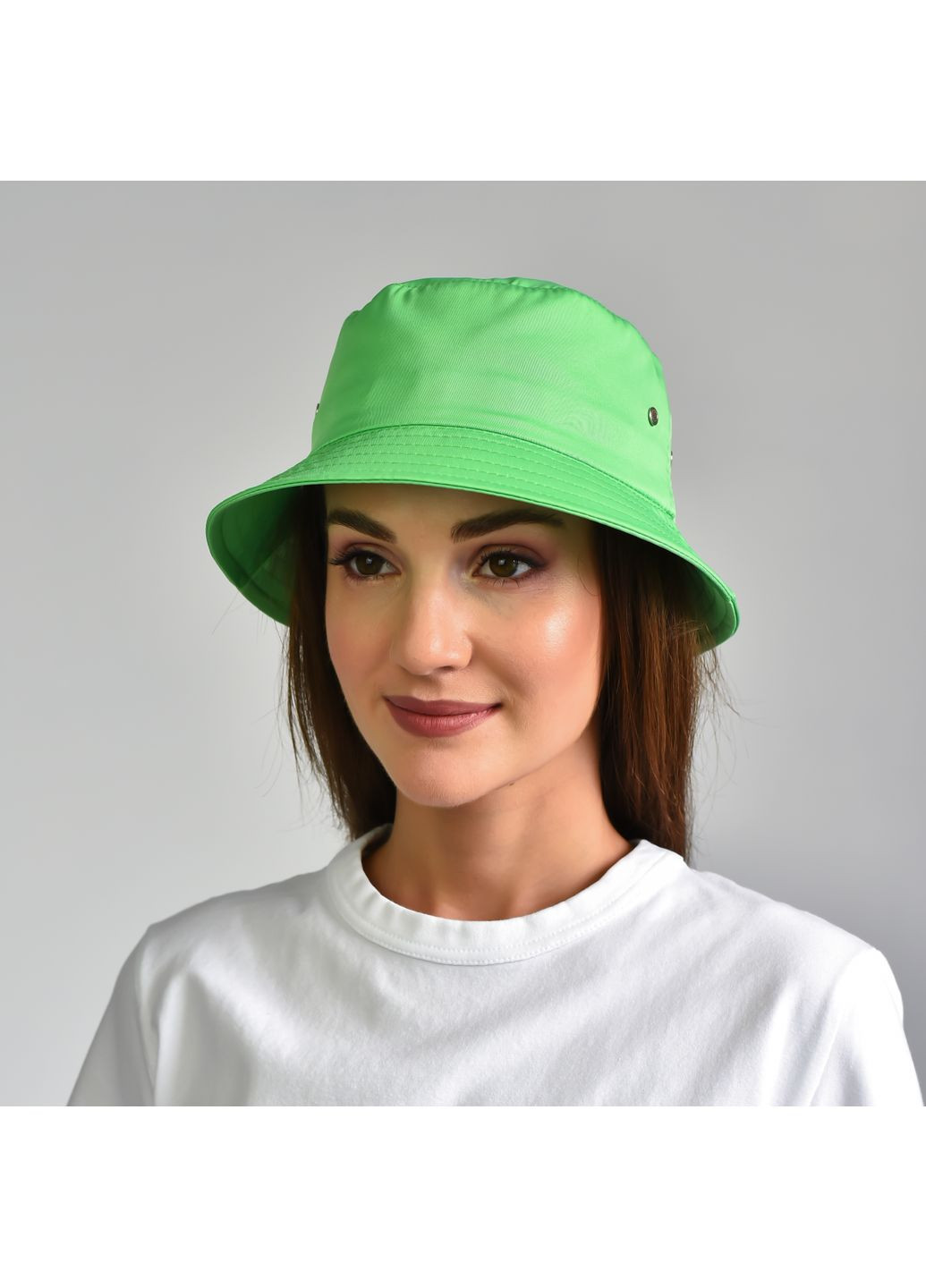 Панама женская односторонняя полиэстер зеленая CASPAR LuckyLOOK 558-336 (322790619)